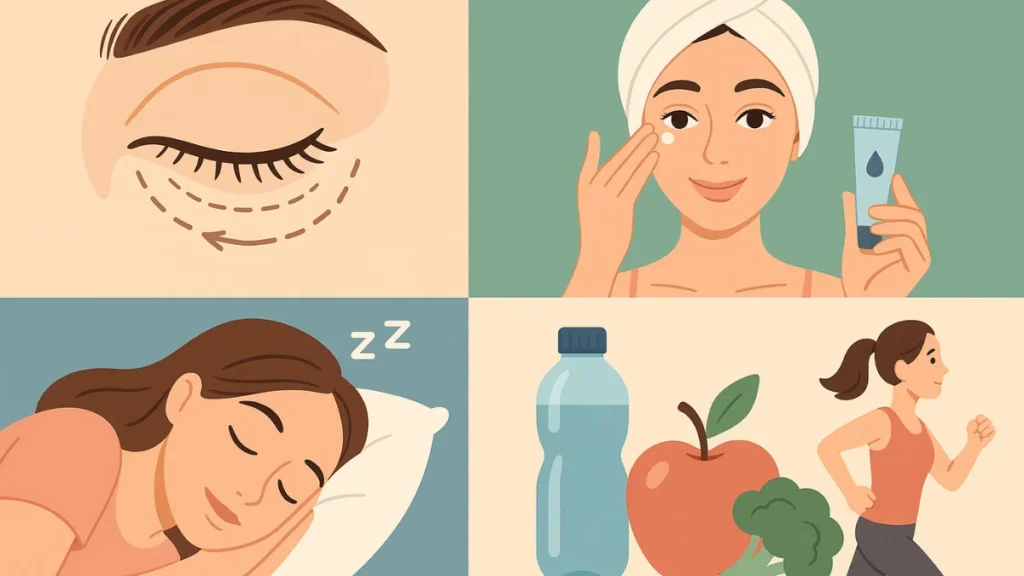 hábitos para prevenir bolsas y ojeras